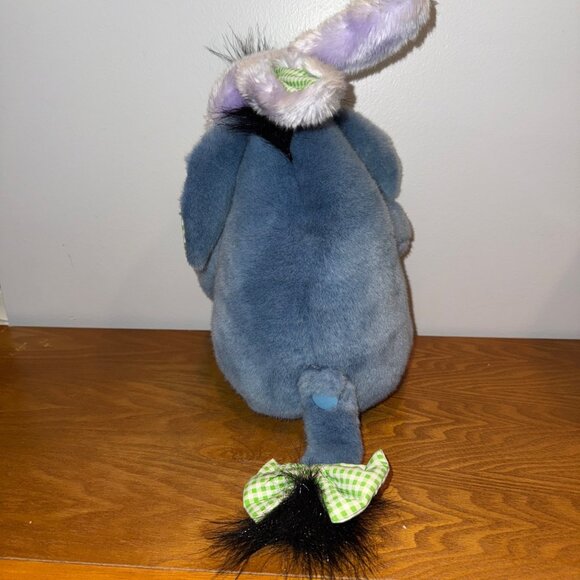 Disney Store Eeyore Plush Easter Edition Bunny Ears Blue 12" Stuffed Animal - Picture 7 of 8